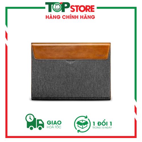 TÚI CHỐNG SỐC TOMTOC-( H15-E02Y) (PREMIUM LEATHER FOR MACBOOK PRO 15″ NEW GRAY