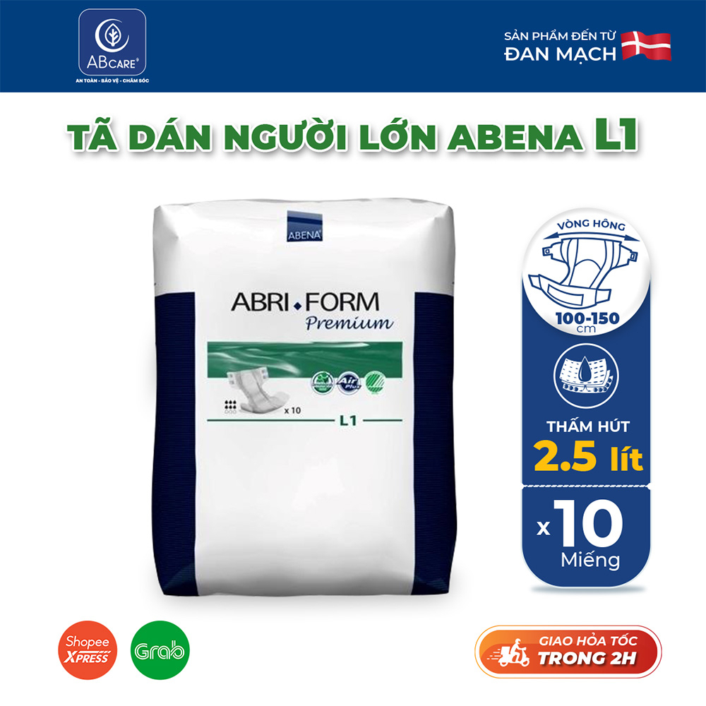 Tã dán người lớn Abri Form Premium L1 Nhập khẩu Đan Mạch có đốm nâu nhẹ