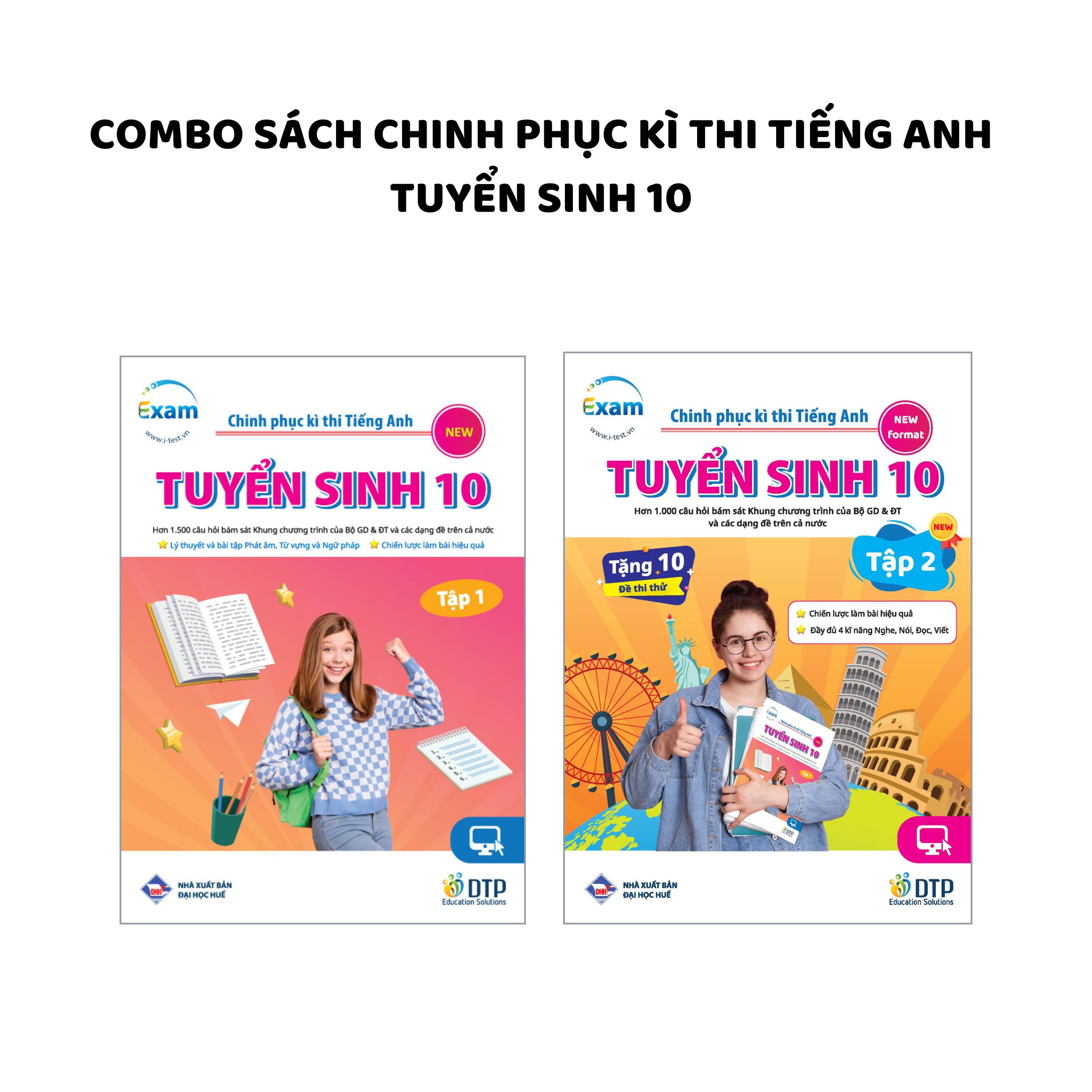 Sách - Dtpbooks - Combo sách chinh phục kì thi Tuyển sinh 10