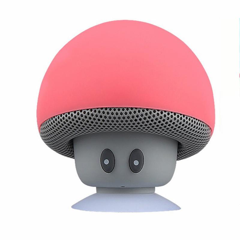 Nấm nhỏ Phong cách dễ thương Mini Wireless Bluetooth Loa tương thích Máy nghe nhạc MP3 với Mic Waterproof A9E8 Màu sắc: PK