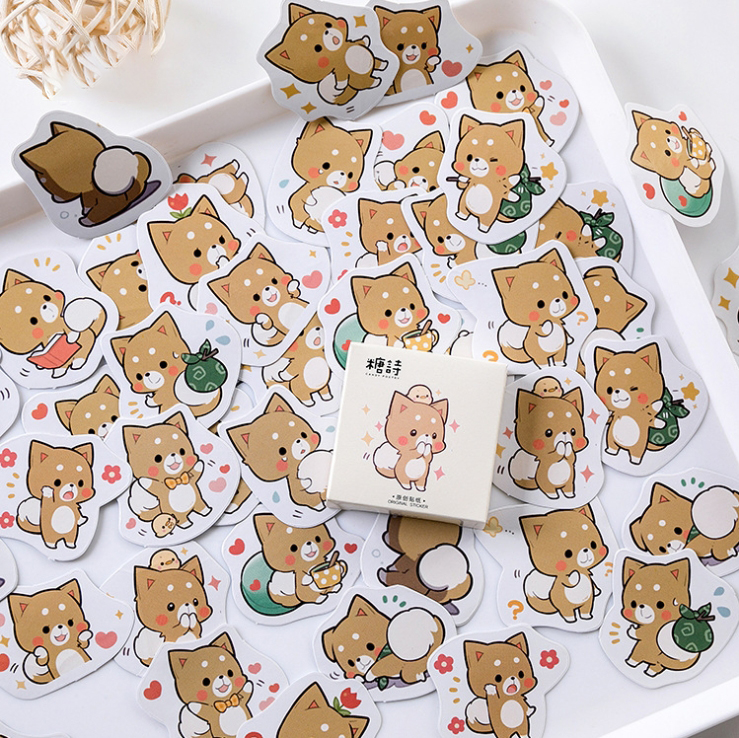 Hộp 45 miếng dán sticker mèo C-006