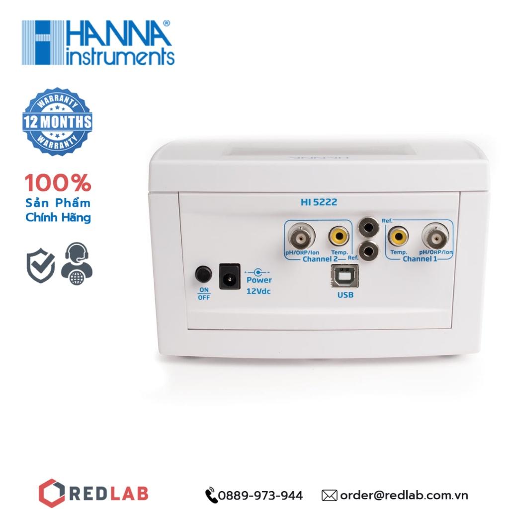 Máy Đo pH/ORP/ISE/Nhiệt Độ Để Bàn với CAL Check  Hanna HI5222-02