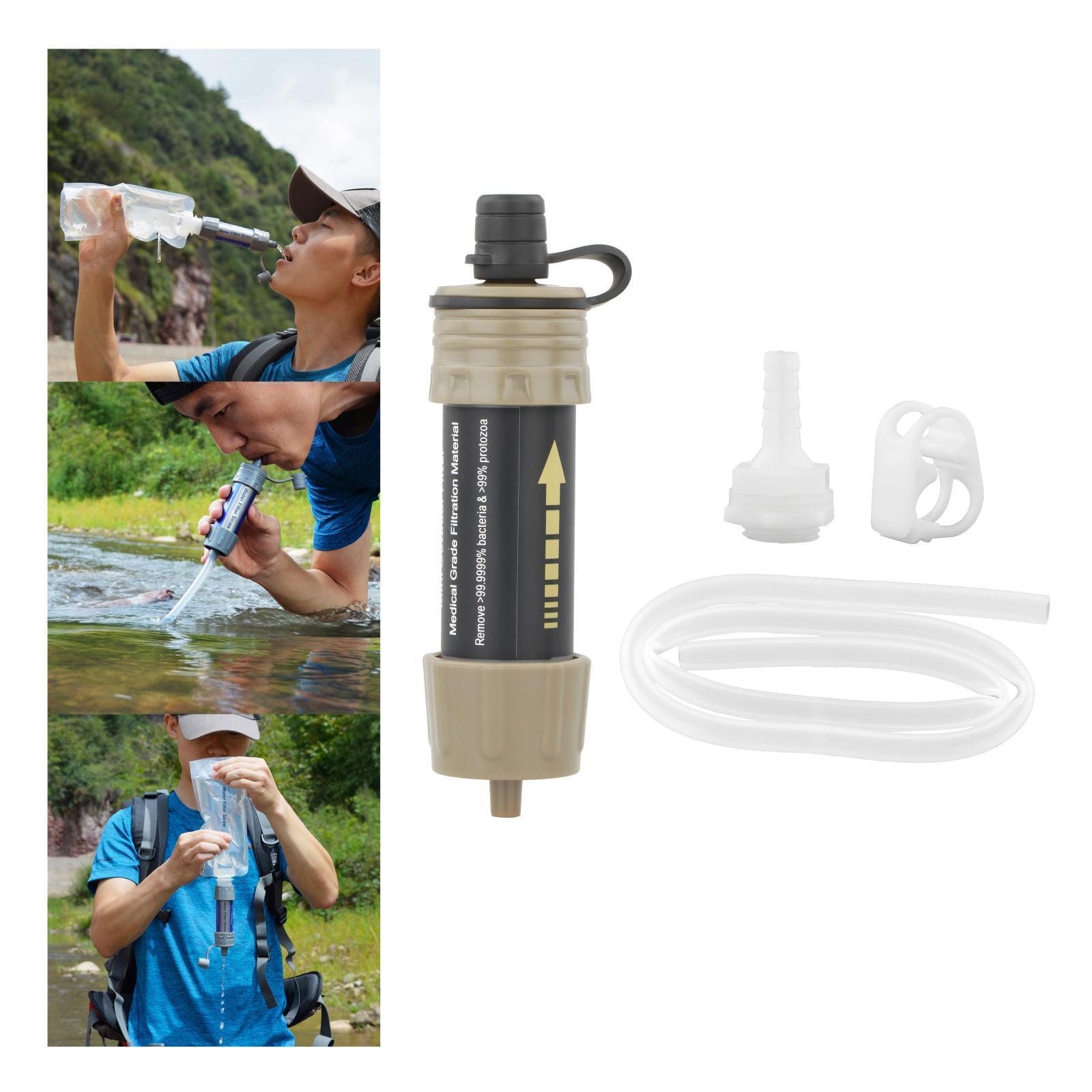 Portable Water Filter Straw Kit Outdoor Water Filtration Instant Water Filter Survival Kit for Survival Camping Traveling Backpacking Hiking