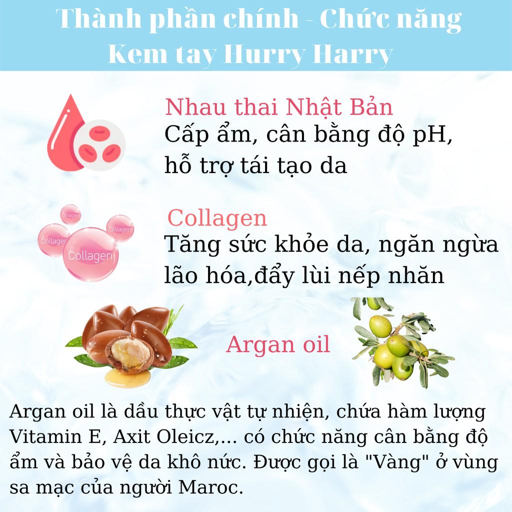 [MỸ PHẨM NHẬT BẢN] Kem Dưỡng Da Tay Nhật Bản MICCOSMO Hurry Harry 40g, Chiết Xuất Nhau Thai, Chống Nhăn, Ngăn Ngừa Lão Hóa, Dưỡng Trắng, Trẻ Hóa Da (HH02)