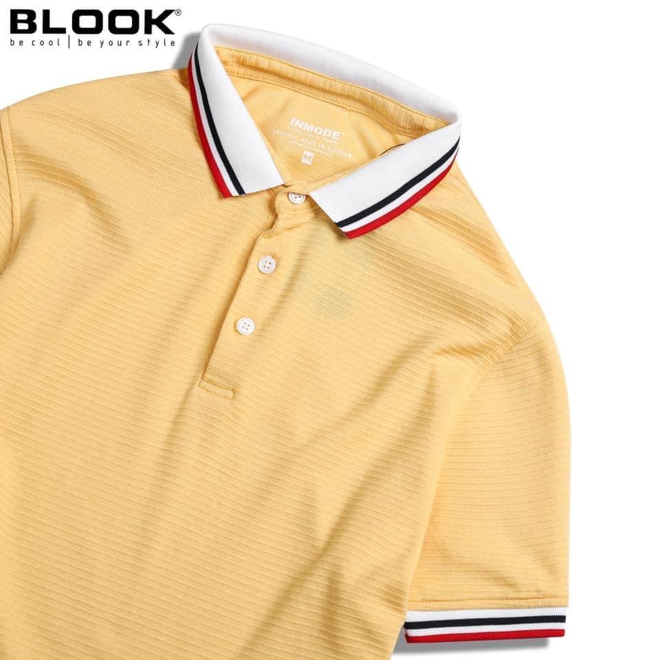 Áo polo slimfit nam BLOOK chất vải thun gân co giãn mềm mịn mã 35516 (HÌNH THẬT)