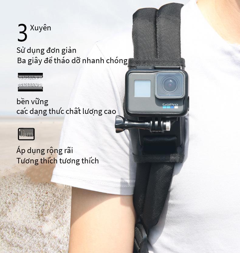 Giá thấp nhất phù hợp với ngực máy ảnh gopro hero DJI Mijia SJ khung cố định ba lô máy ảnh thể thao kẹp đa năng