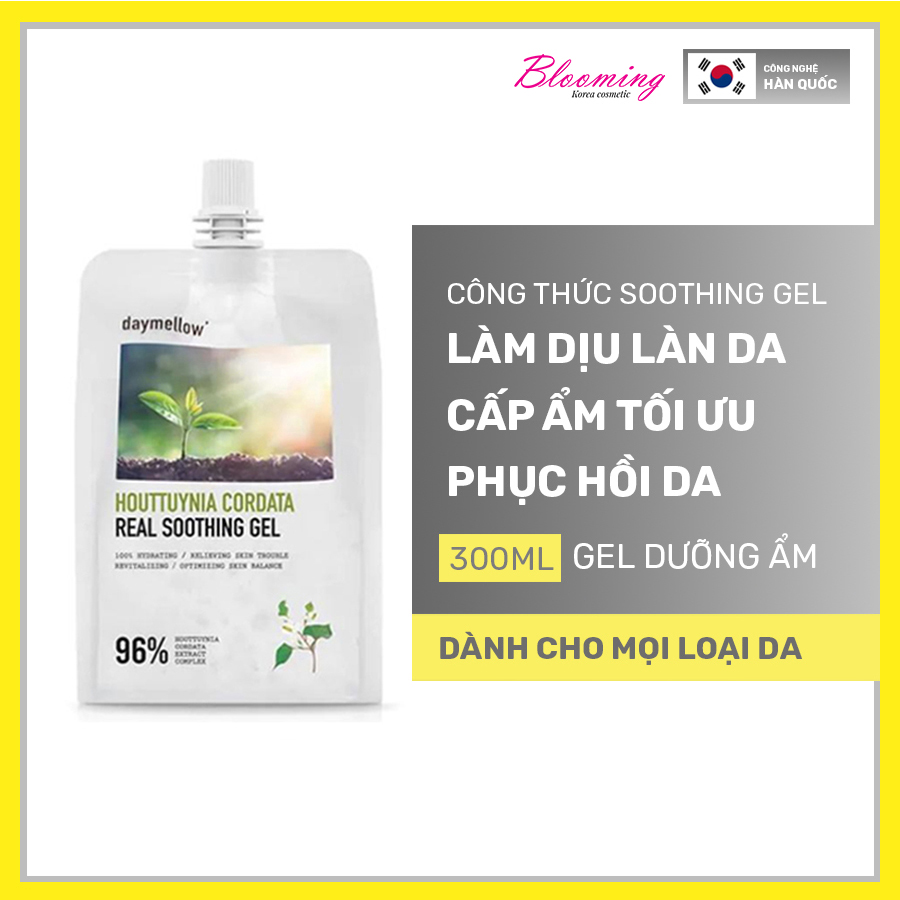 Gel dưỡng trắng da, làm mờ thâm Daymellow Houttuynia Cordata Real Soothing Gel 300ml