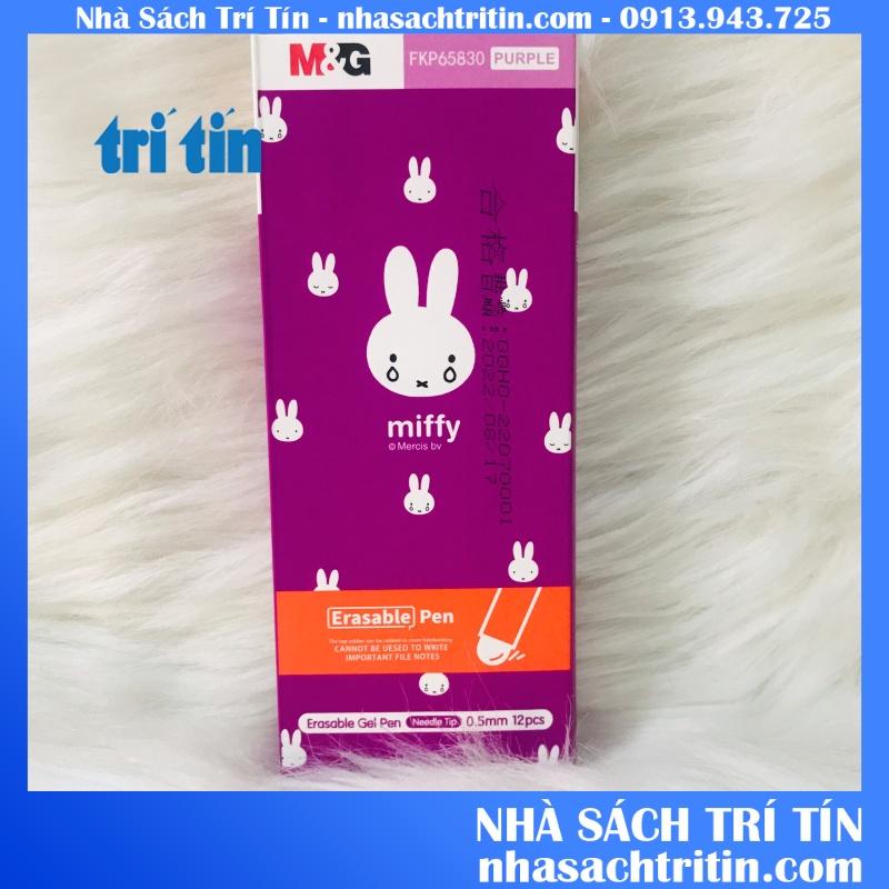 Bút gel nước tẩy xóa được M&G ngòi 0.5mm FKP 65830 mực tím (vpp trí tín))