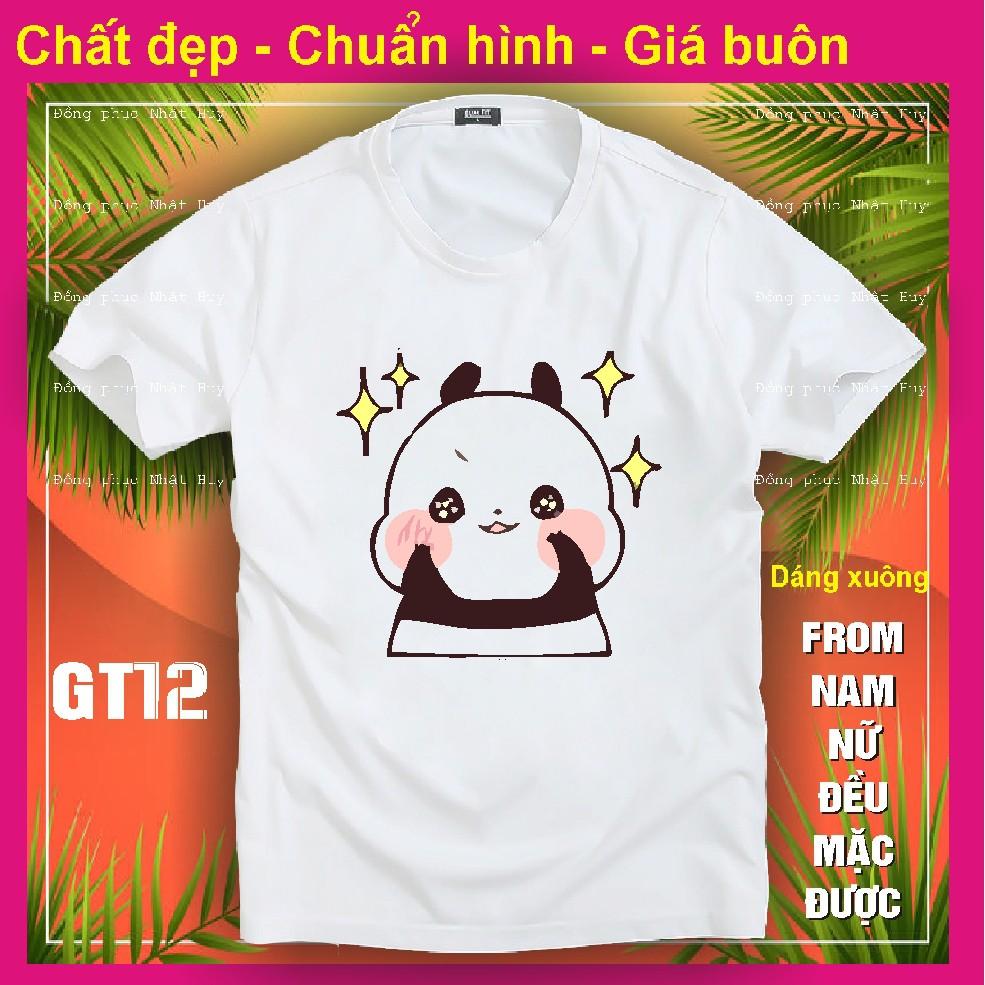 Áo thun gấu trúc đẹp GT11, chất đẹp, bao đổi trả,phông, panda dễ thương kute,icoi gấu trúc chipi