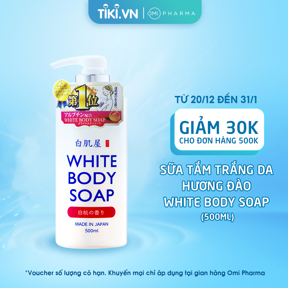 Sữa tắm trắng da hương đào White Body Soap (500ml)