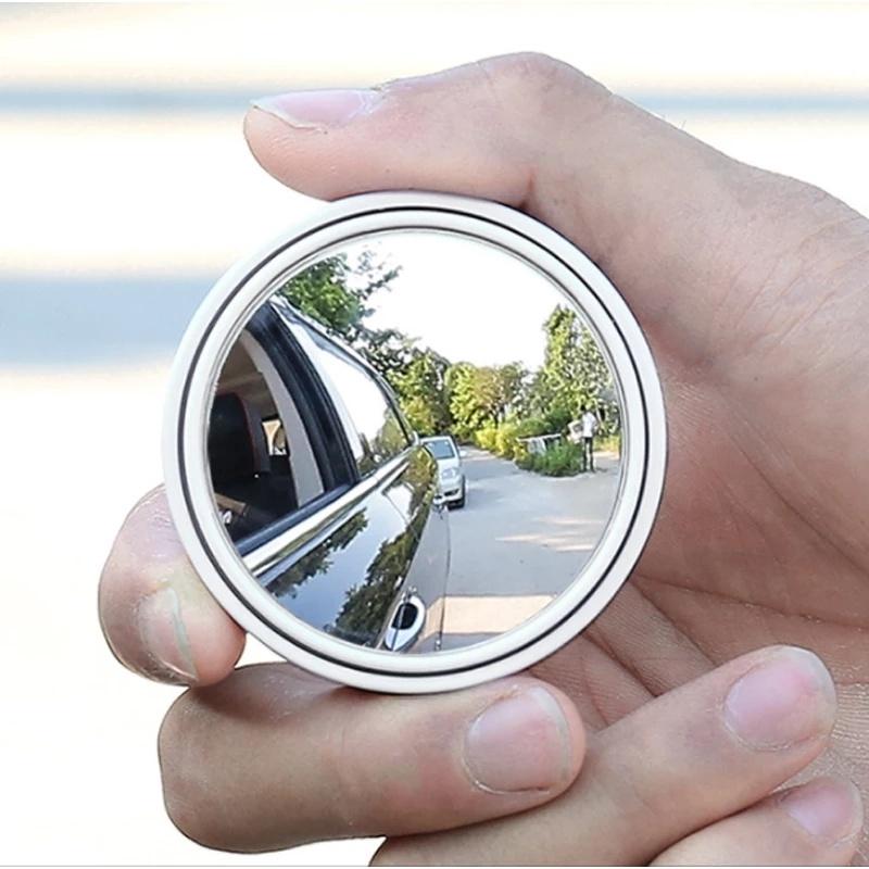 Gương chiếu hậu soi điểm mù hình tròn góc nhìn rộng xoay 360 độ dành cho xe hơi