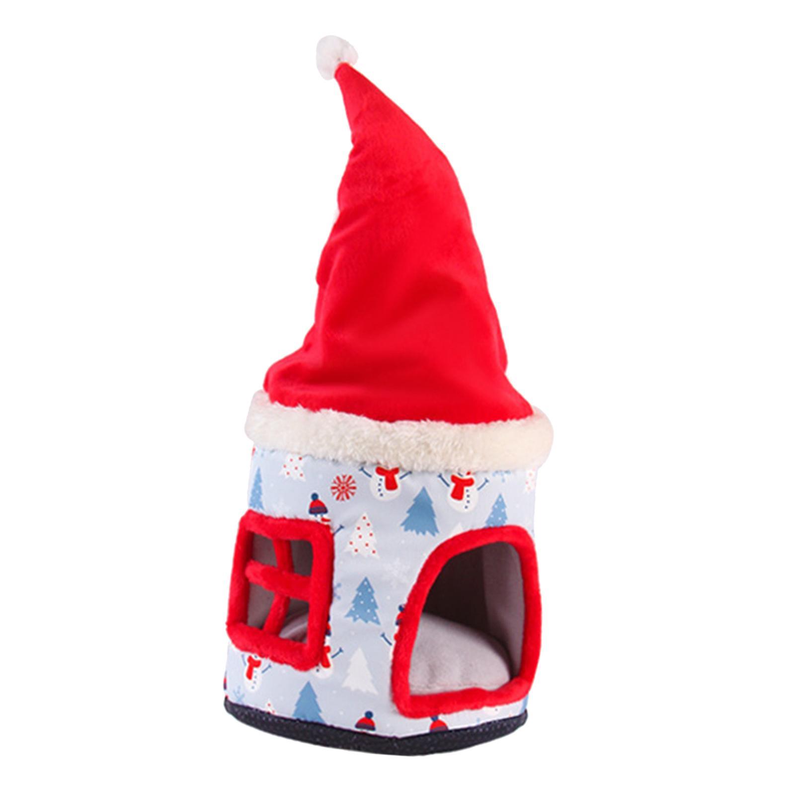 Nest House Warm Bed Tent Cage Sleeping Bed Snowman for Hedgehog Animals Small Pet