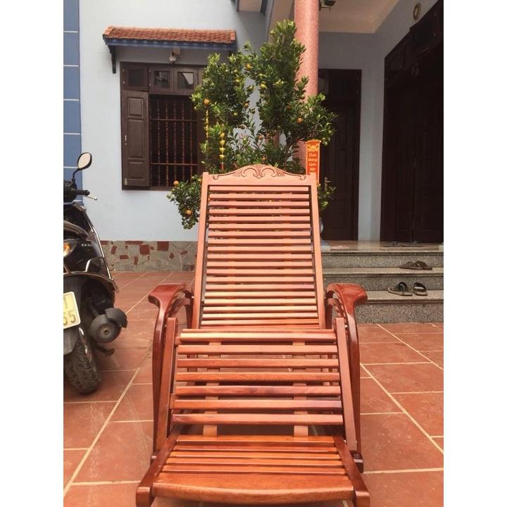 Ghế lười gỗ xoan đào 2 dây