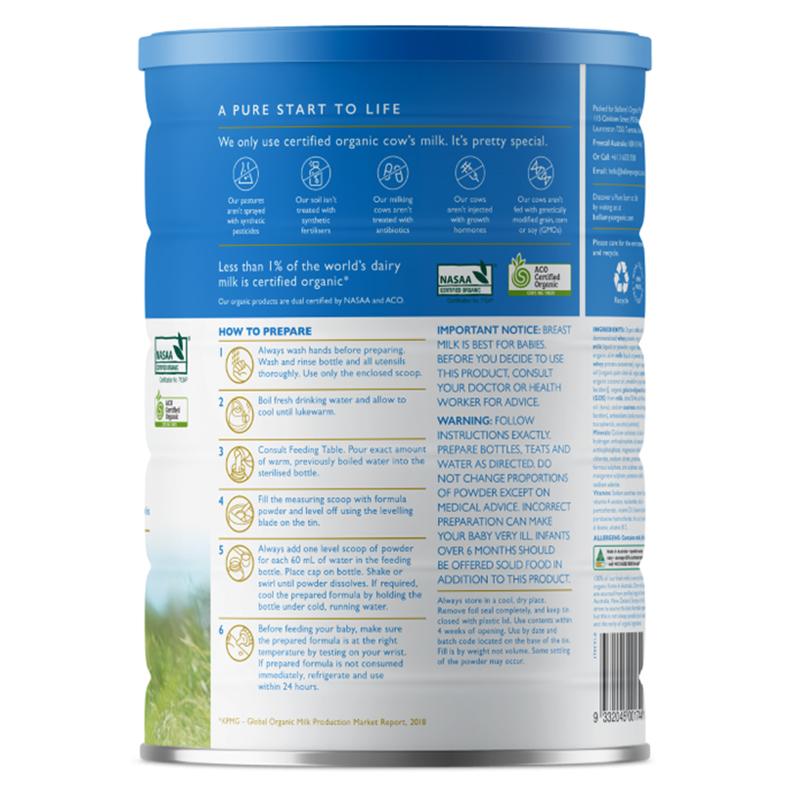 Sữa Bột Bellamy's Organic Số 1