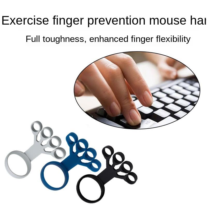 Silicone GRIP Thiết bị tập thể dục ngón tay Viêm viêm khớp tay cầm tay tăng cường huấn luyện phục hồi chức năng để giảm đau Color: Dark Khaki