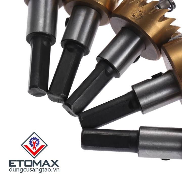 Bộ mũi khoan khoét lỗ phủ titanium đường kính từ 16mm đến 30mm