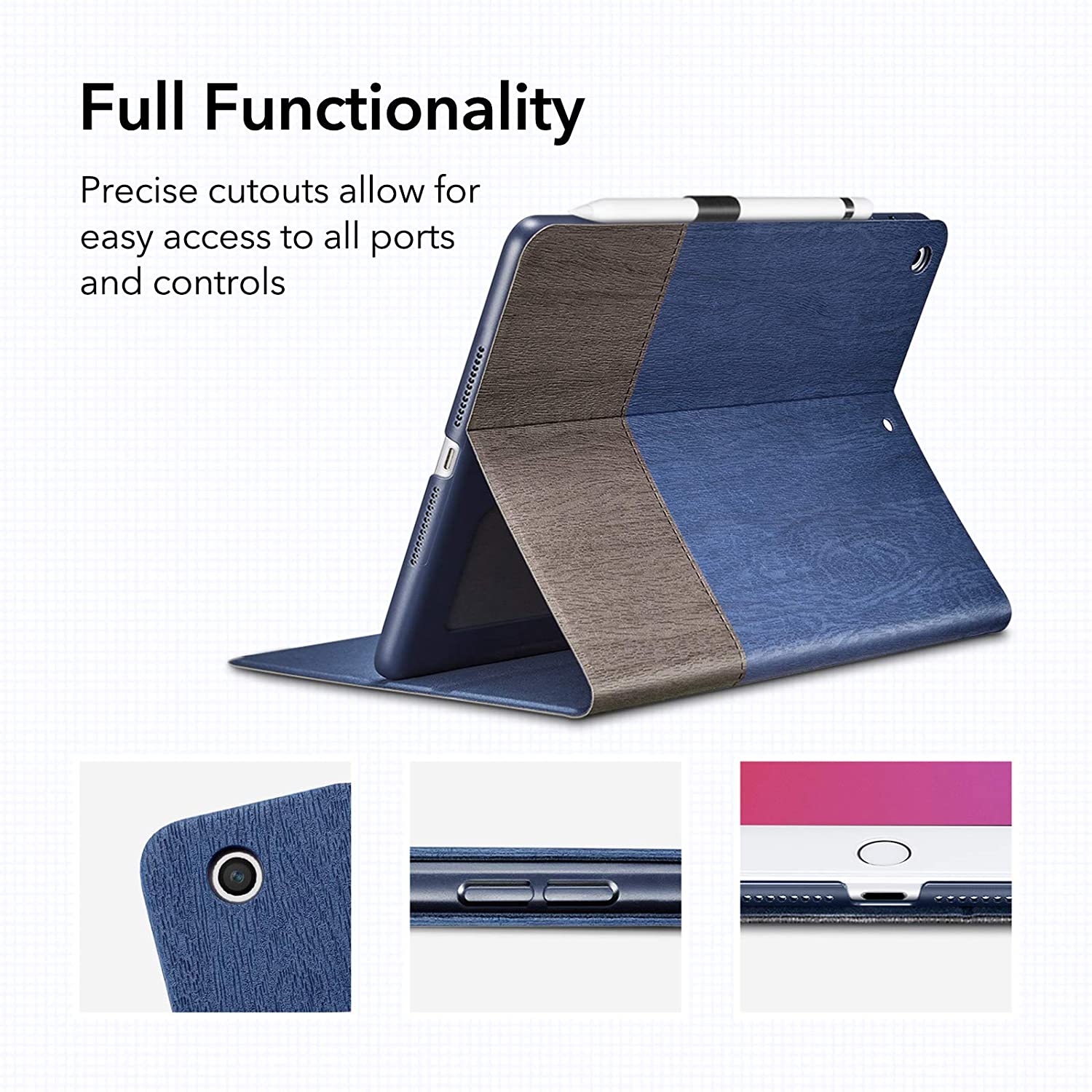 Bao da cho iPad Gen 8 10.2 2020 ESR Urban Premium Folio Case - Hàng Nhập Khẩu