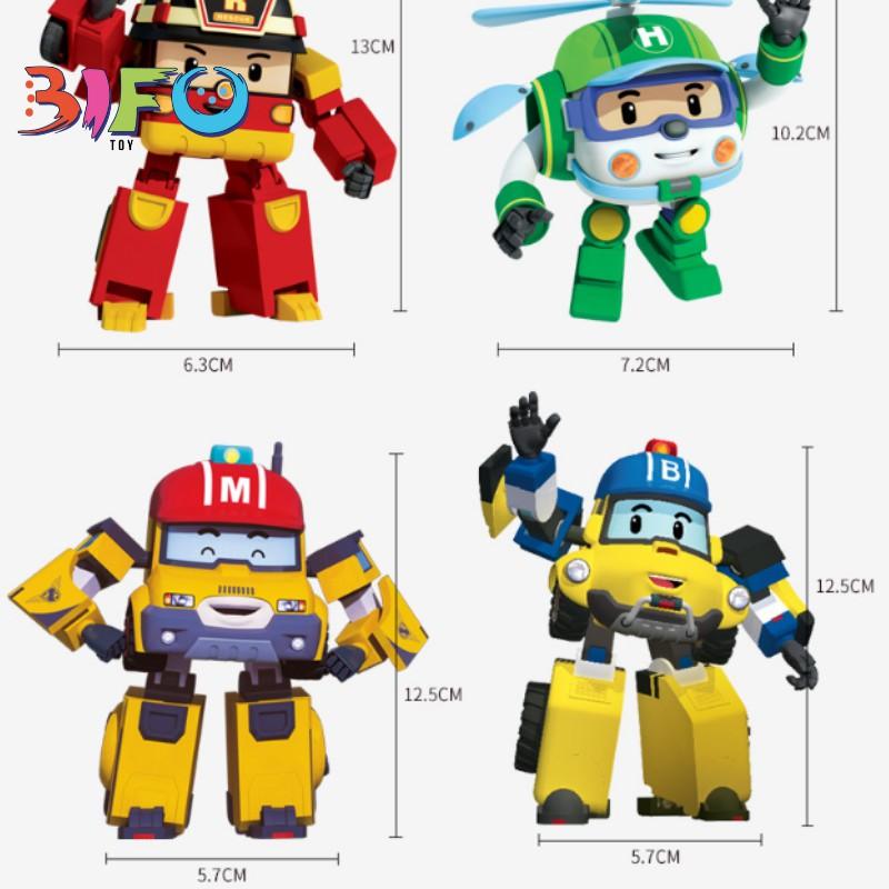 Đồ chơi biến hình biệt đội xe robocar Poli 2 trong 1 (lẻ túi rời)