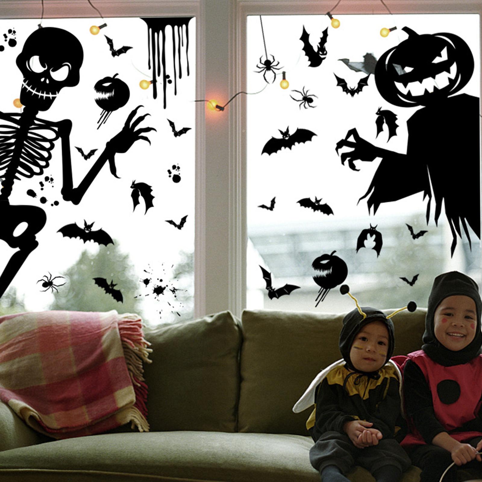 Nhãn dán cửa sổ trang trí Hallowen rùng rợn