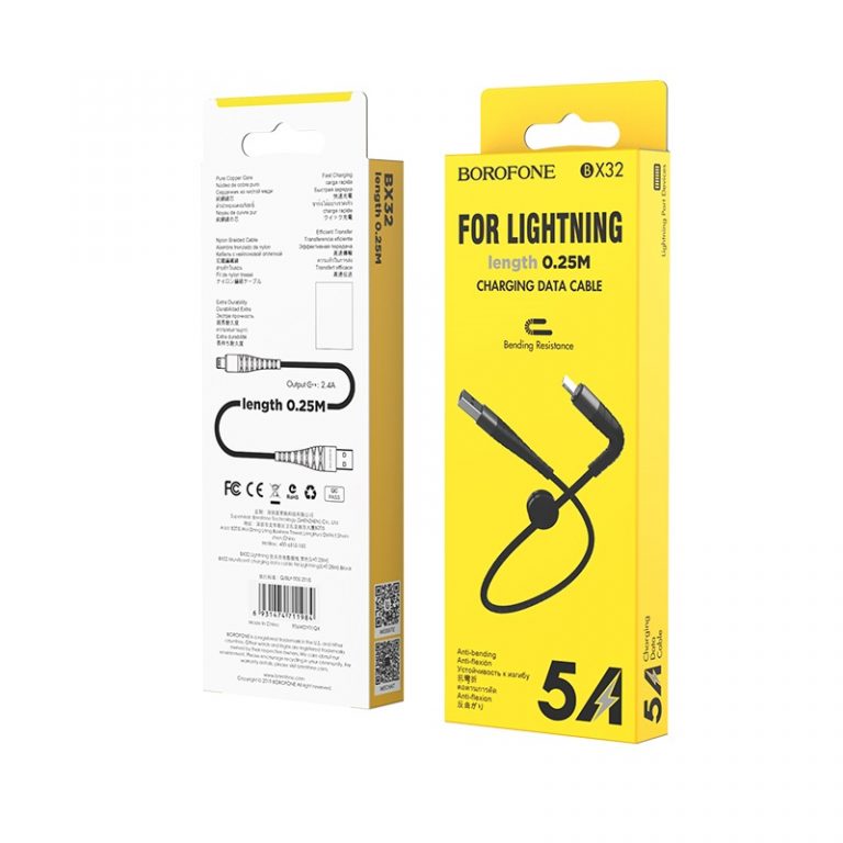 Dây Cáp Sạc BOROFONE BX32 Cổng Lightning 0,25m-Hàng Chính Hãng