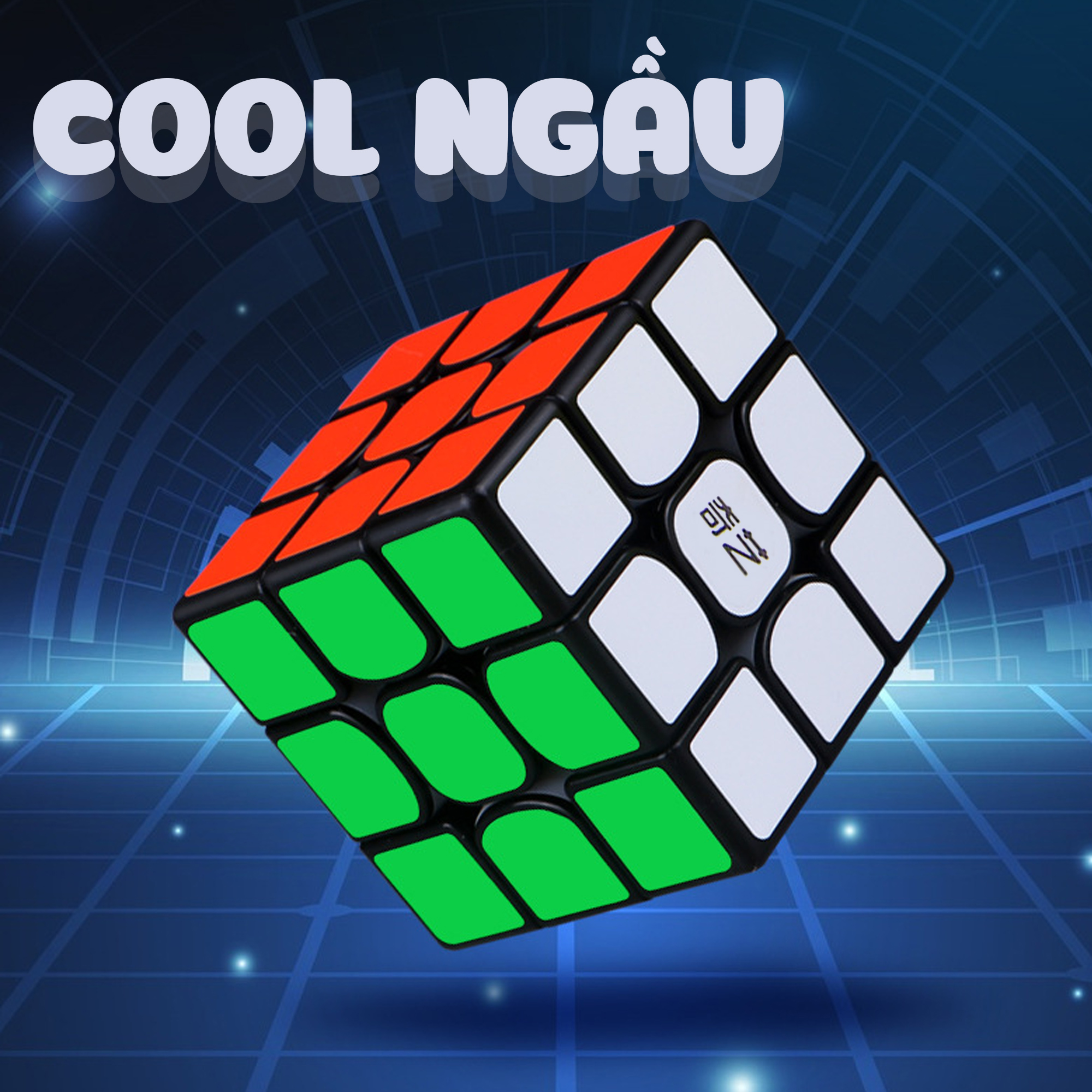 Đồ chơi RUBIK dạng 3x3 viền đen EQY609 - Đồ chơi giáo dục