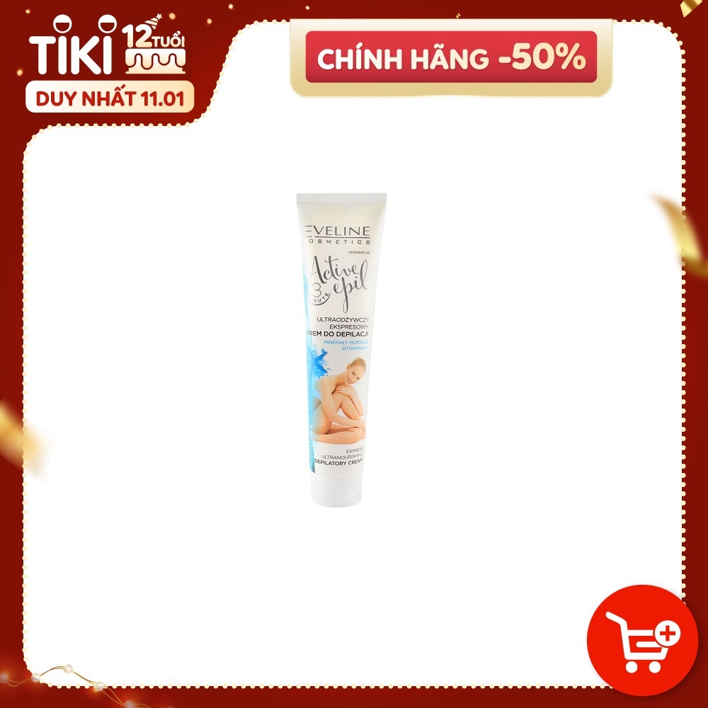 Kem tẩy lông chiết xuất khoáng chất biển dành cho mọi loại da ACTIVE EPIL EVELINE (Tay, chân)