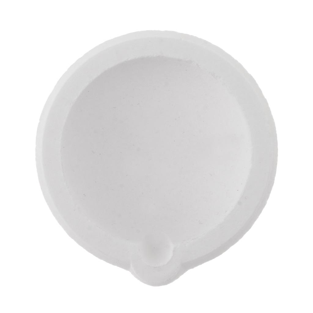 5xQuartz Silica Melting Crucible Dish Pot Cup for Gold Silver 100g 4.5x1.7cm
