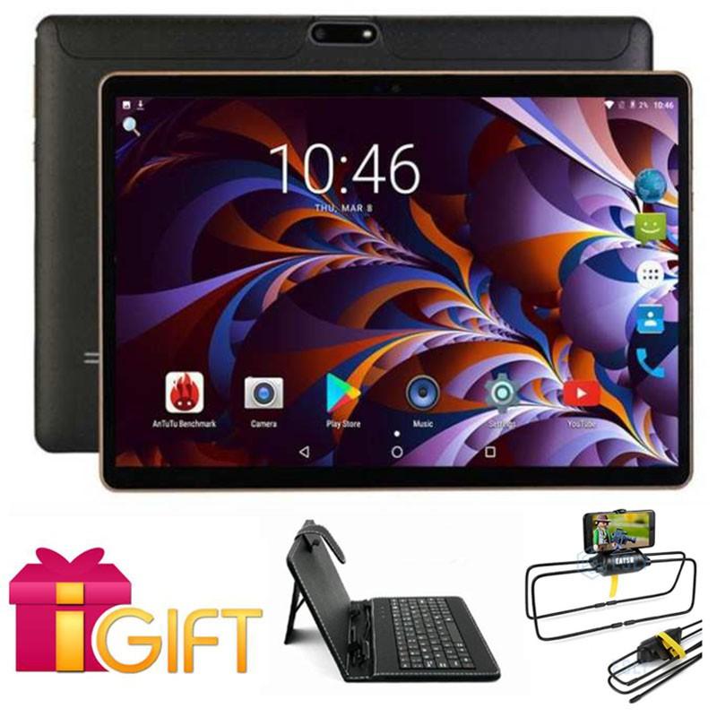 Hình ảnh Máy tính bảng 10.1inch Android 10.0 ram 4gb bộ nhớ 64gb tặng bao da bàn phím và giá đỡ chân nhện đa năng