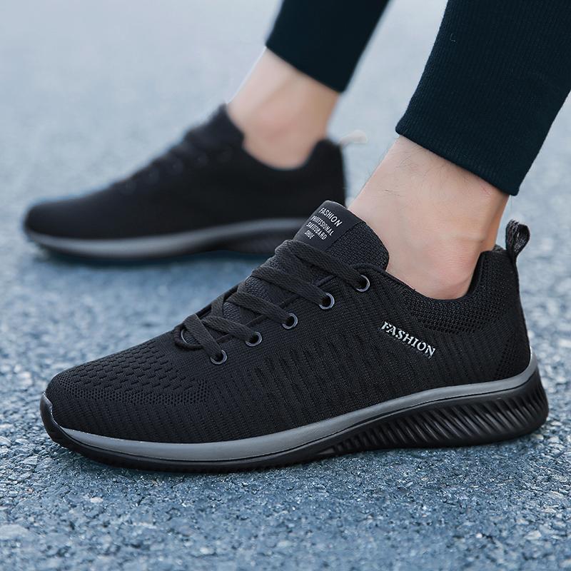 Nam Chạy Bộ 2023 Thoải Mái Giày Thể Thao Nam Xu Hướng Nhẹ Giày Đi Bộ Nam Giày Thoáng Khí Zapatillas Color: BlackGray Shoe Size: 39