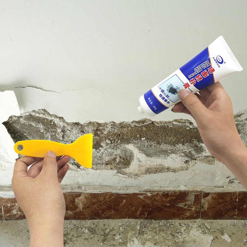Combo 2 tuýt keo vá tường thông minh chống bong tróc, trám vết nứt tường, tặng kèm bộ dụng cụ GS00850