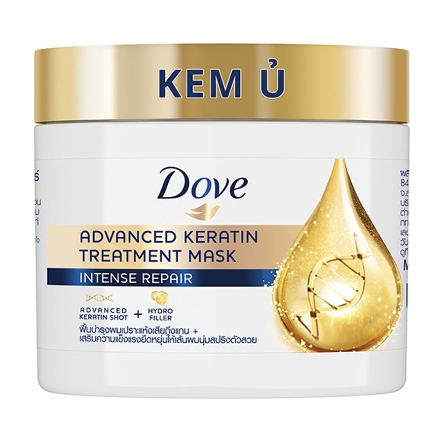 Kem ủ Dove Keratin Phục Hồi Hư Tổn Cao Cấp 180ml