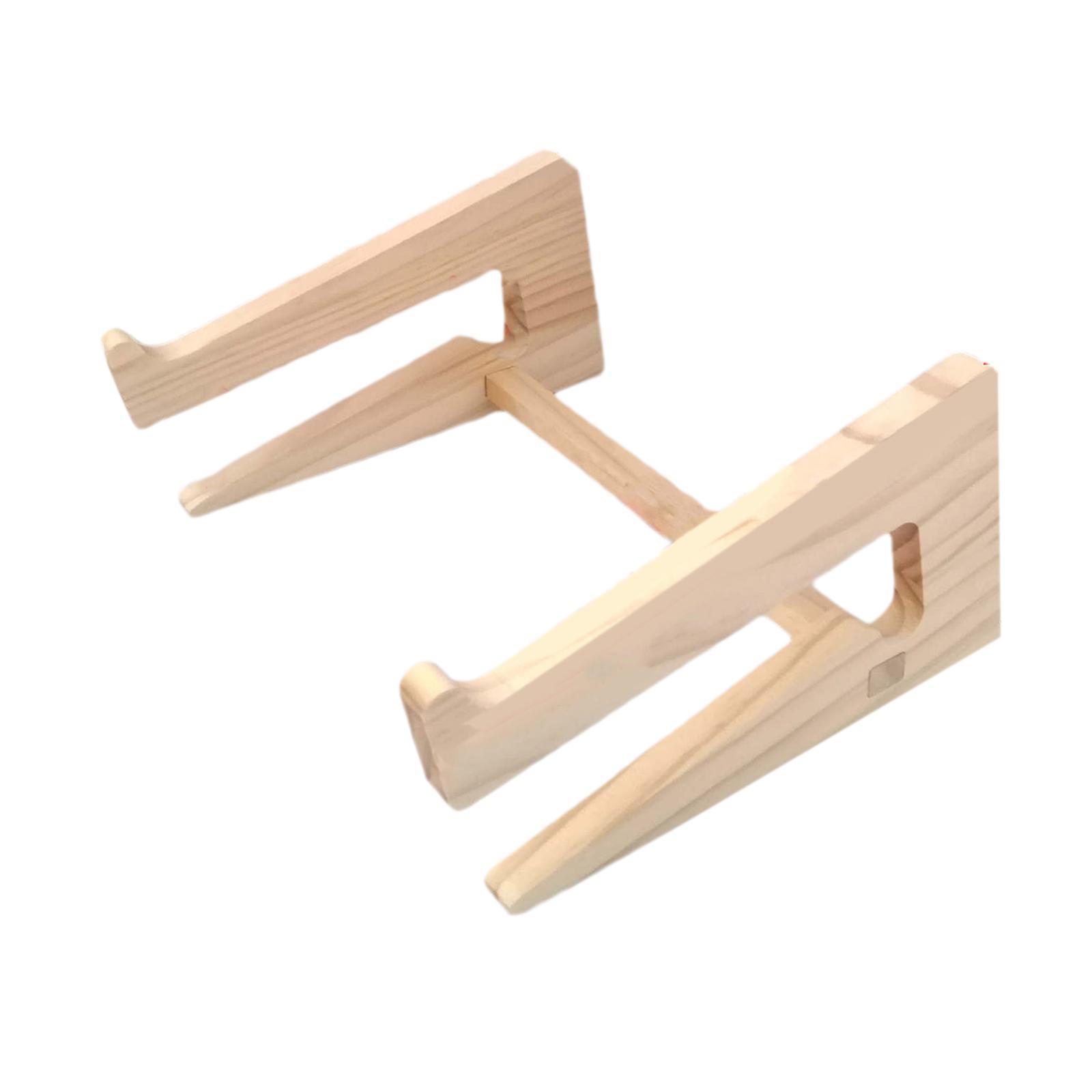 Wooden Laptop Stand Vertical Heightening Stand Detachable Lightweight Computer Stand for Desk