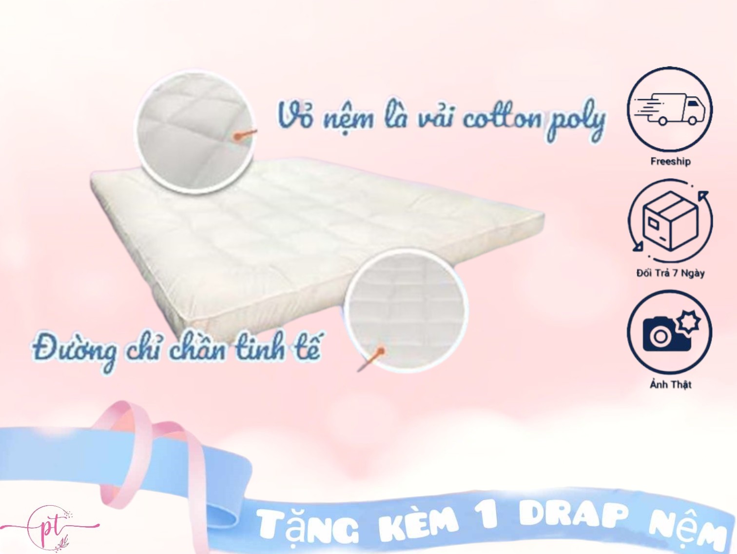Nệm Topper Dày 9cm 5cm Cao Cấp Chuẩn Khách Sạn 5 Sao Tấm Làm Mềm Nệm Topper Toper Nệm Đệm Tấm Bảo Vệ Nệm Miếng Lót Nệm Topper Trải Giường Tấm Đệm Toper
