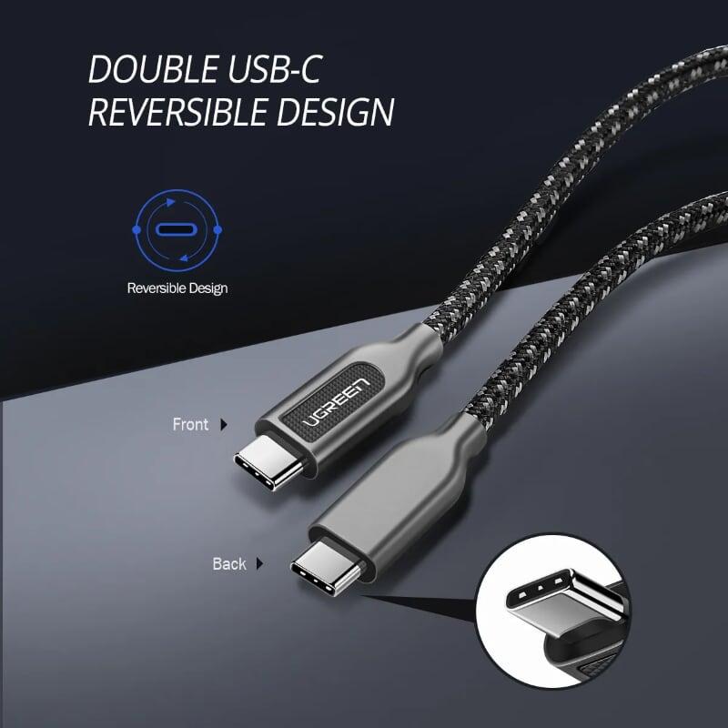 Ugreen UG50223US265TK 0.5M Cáp USB TypeC sang USB mạ Zinc alloy cao cấp - HÀNG CHÍNH HÃNG