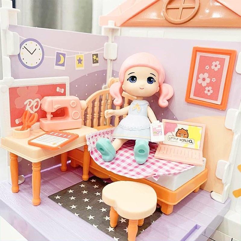 Bộ đồ chơi ngôi nhà búp bê- Little world dành cho bé gái. Thế giới búp bê cho con gái yêu