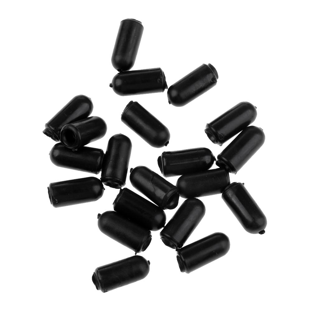 20pcs Rubber Buffer Beads Knot Protector for Carp Fishing Hair Rig Making