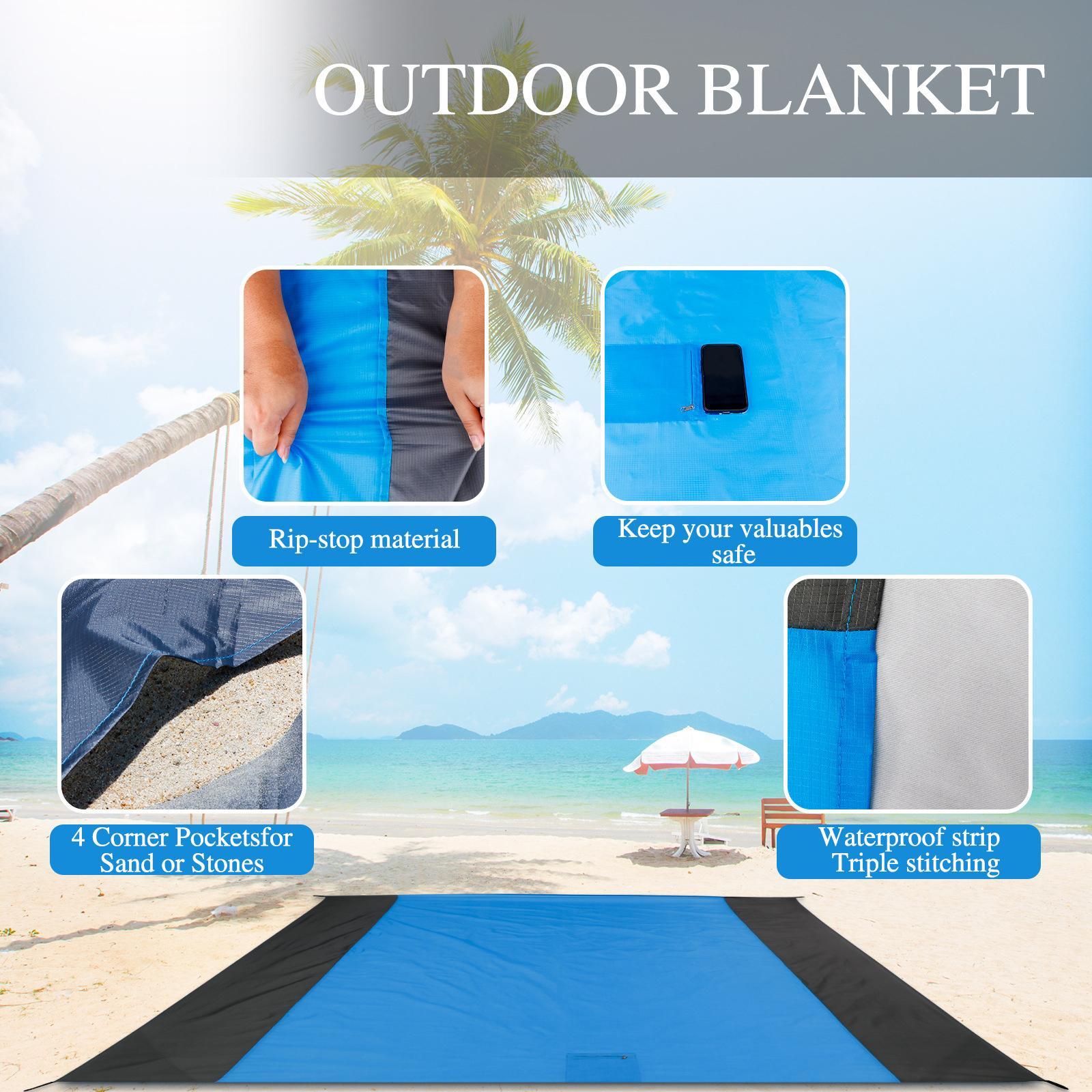 Outdoor Picnic Blanket Portable Beach Accessories for Hiking,