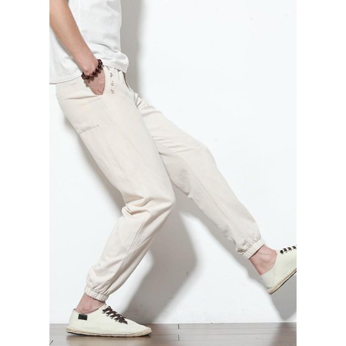 Quần jogger linen nam bó ống cao cấp, thời trang phong cách trẻ