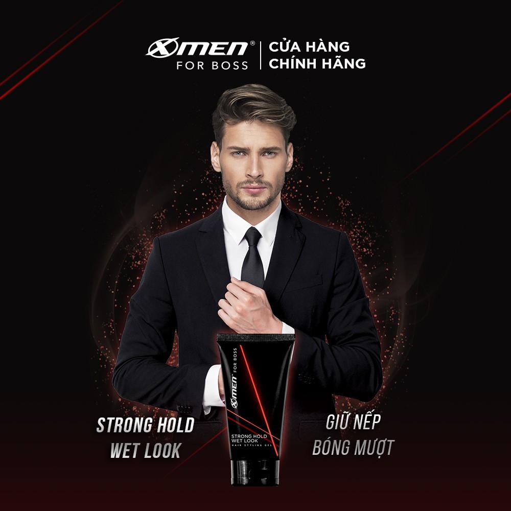 Keo vuốt tóc X-Men For Boss Gel STRONG HOLD WET LOOK 150G