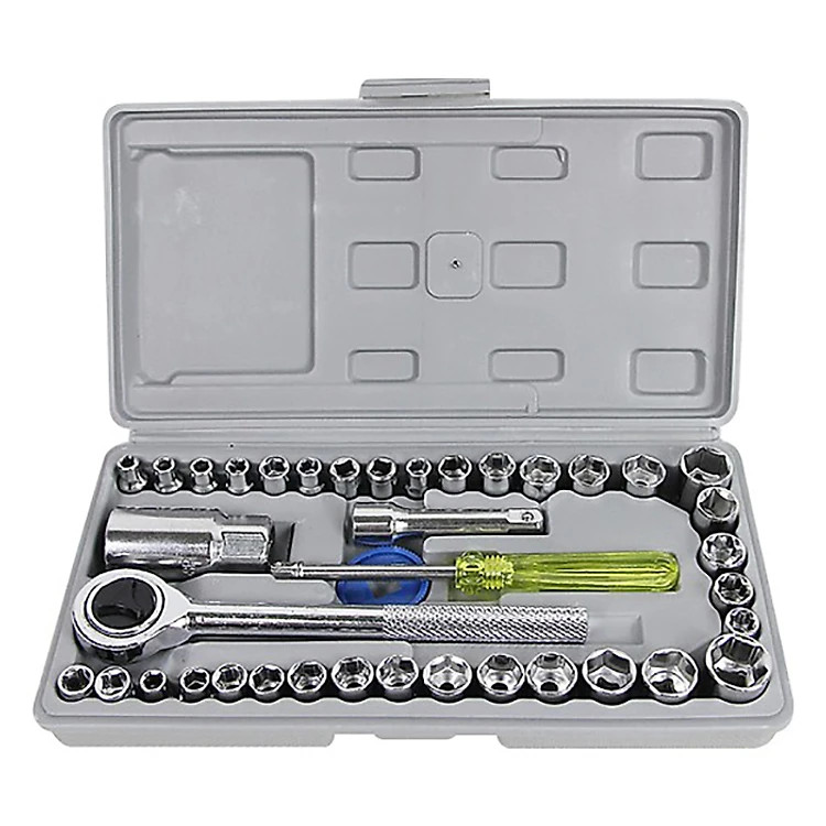 Bộ Dụng Cụ Sửa Chữa 40 Món Cho Xe Máy, Ô Tô Có Hộp Đựng- Hàng chính hãng