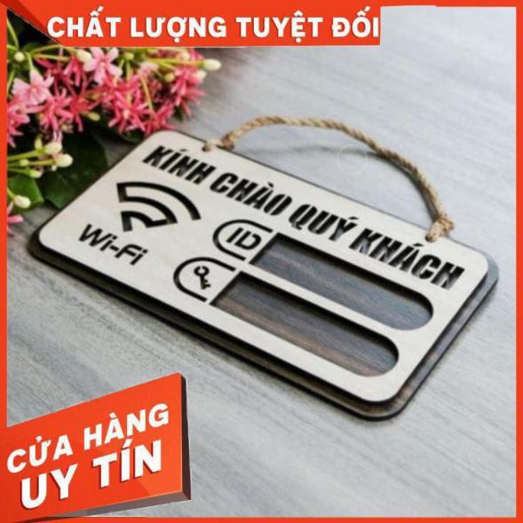 Bảng Gỗ Trang Trí Decor - Mẫu Wifi, Password - Bảng Gỗ Woody