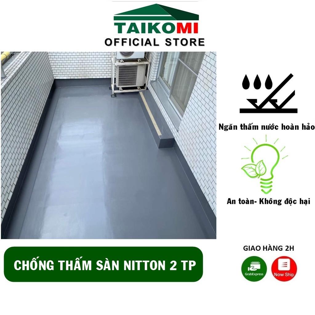 Keo Chống Thấm 2 Thành Phần Nitton Taikomi 18L - Ngăn thấm nước cho bề mặt bê tông, xi măng cát