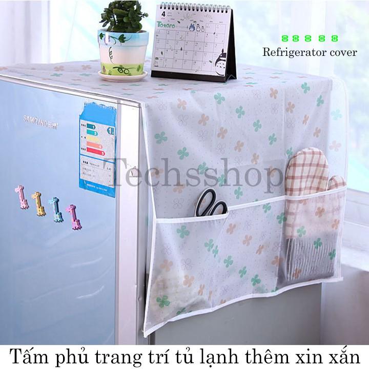 Tấm Phủ Tủ Lạnh Lớn Dày Bền Kèm Có Túi - Phụ Kiện Nhà Bếp - Refrigerator Cover