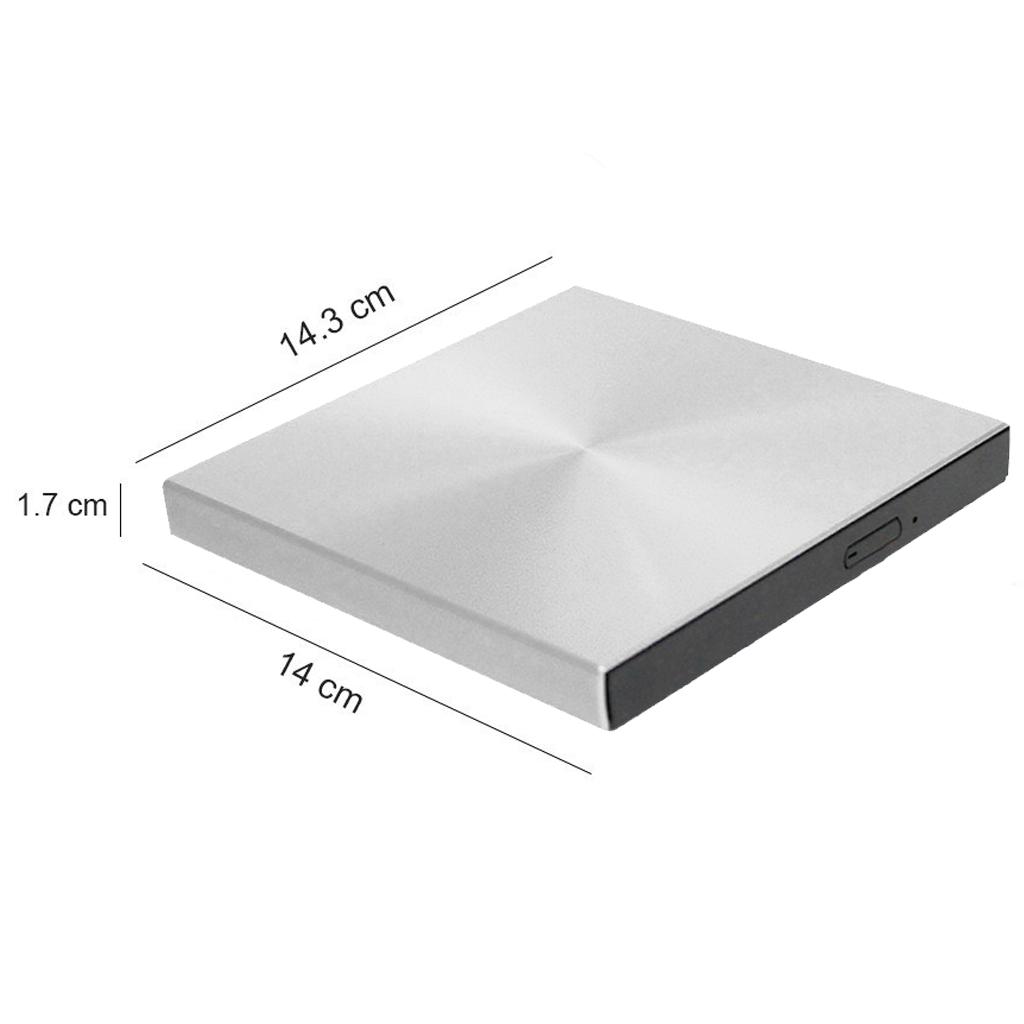 External CD Drive Type C USB 3.0 Portable CD DVD +/-RW Drive Slim DVD/CD ROM Rewriter Burner Writer Compatible with Laptop Desktop PC Windows