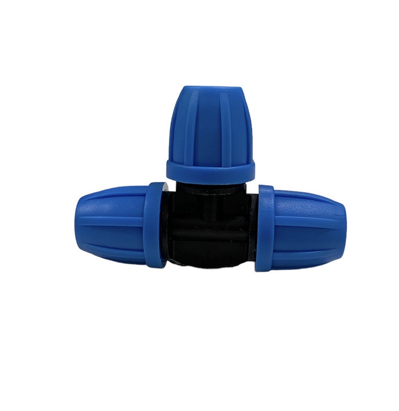 Tê chia cho ống phi 8/11 9/12 mm TE812 Có đai siết và gắn Béc Phun Sương, T chia 3 cho ống PE, LDPE, HDPE, PVC 8/11 9/12