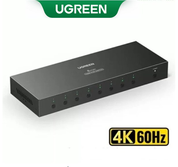 Bộ gộp tín hiệu HDMI 2.0 KVM 8 vào 1 hỗ trợ 4K@60Hz Ugreen 80963 cao cấp hàng chính hãng