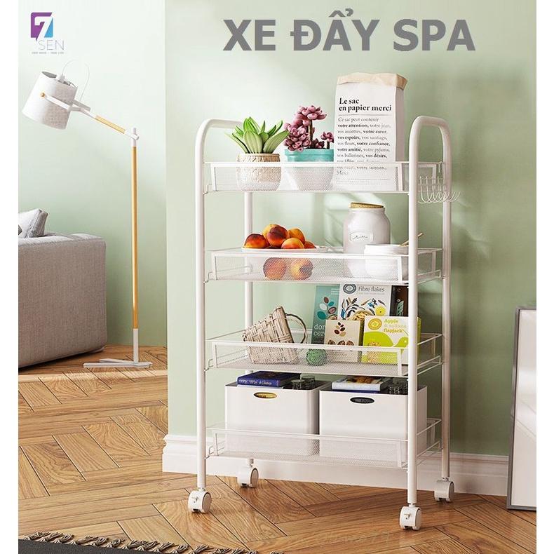 Kệ Sắt Đa Năng Có Bánh, Xe Đẩy Spa Cao Cấp