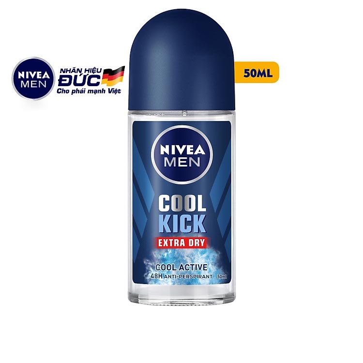 Lăn Ngăn Mùi NIVEA MEN Cool Kick Mát Lạnh (50ml) - 82886