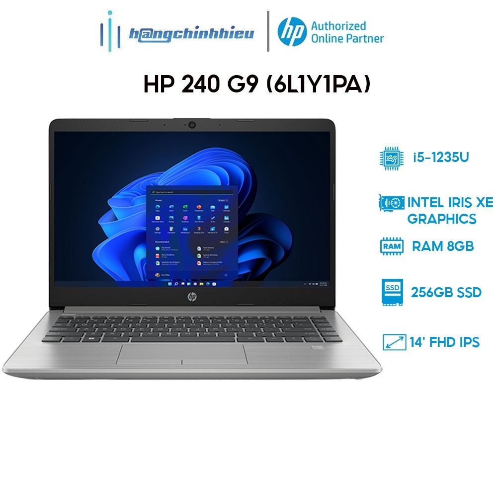 Laptop HP 240 G9 6L1Y1PA i5-1235U | 8GB | 256GB | 14' FHD | W11 Hàng chính hãng