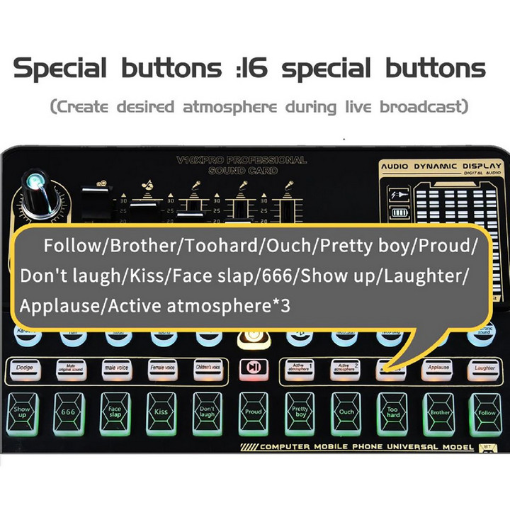 Bộ Phòng Thu LiveStream AUDIO DYNAMIC Soundcard V10XPRO , Mircophone BM800 - Home and Garden